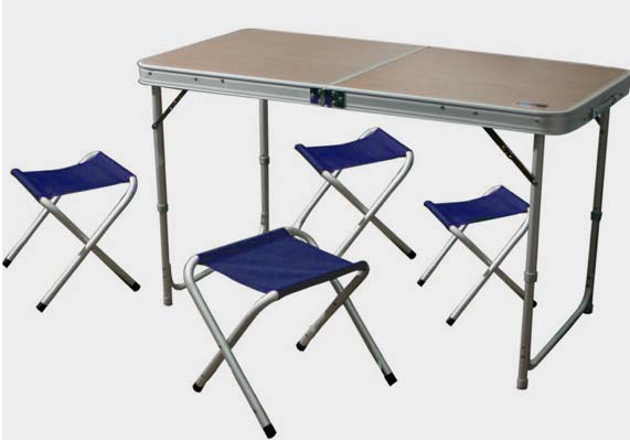 Складной стол и стулья  SJ-8812-4, 120х60х70см  ТМ