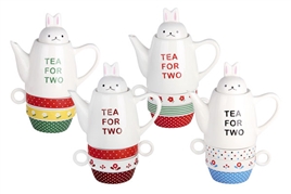 Набор чайный SET-14B, чайник 450мл, чашка 150мл(Mix)