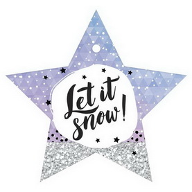 Шильдик на подарок Let it snow 10х9,5см, 2428522 НАБОР 5шт