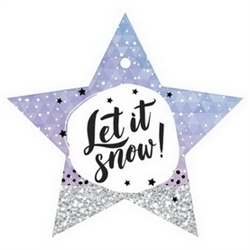 Шильдик на подарок Let it snow 10х9,5см, 2428522 НАБОР 5шт