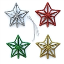 Елочное украшение Звезда рождественская (набор 4 шт., 7,5см) MZ19-104