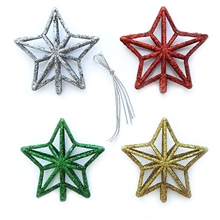 Елочное украшение Звезда рождественская (набор 4 шт., 7,5см) MZ19-104