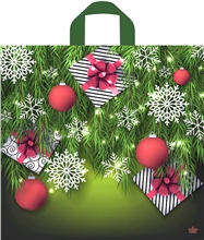 Мешок с ручками Подарки в елках 42х44см, 70мкм  н00186561
