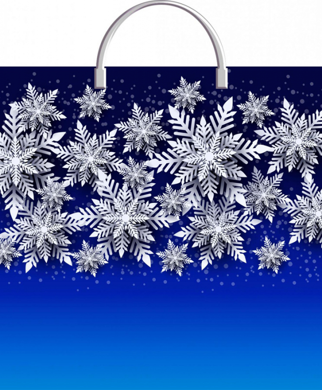 Мешок с пластиковыми ручками Синева 36х37см, 100мкм  н00168795