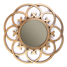 Зеркало 080-1 ( 24см рама х 10,5см зеркало ) золото