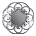 Зеркало 080-1 ( 24см рама х 10,5см зеркало ) серебро