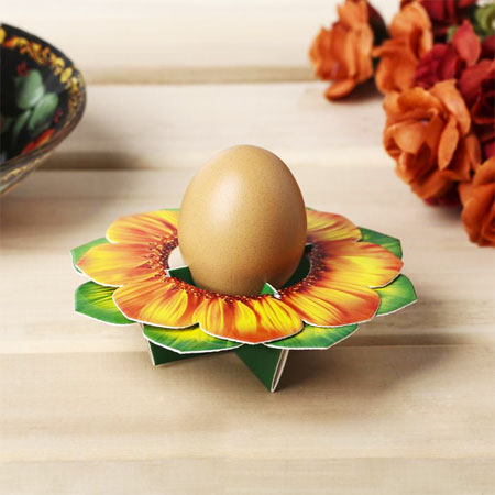Подставка пасхальная на 1 яйцо «Цветок», 12 х 4,5 см   3795348