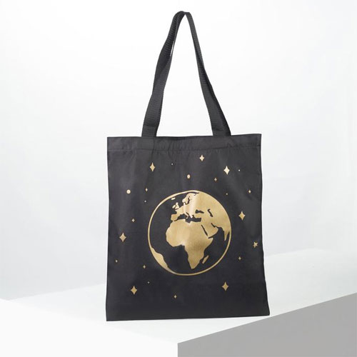 Сумка-шоппер Космос 35х40см черная 5233304