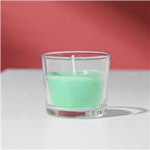 Свеча ароматическая в стакане АЛАНИЯ Зеленый чай 6906362