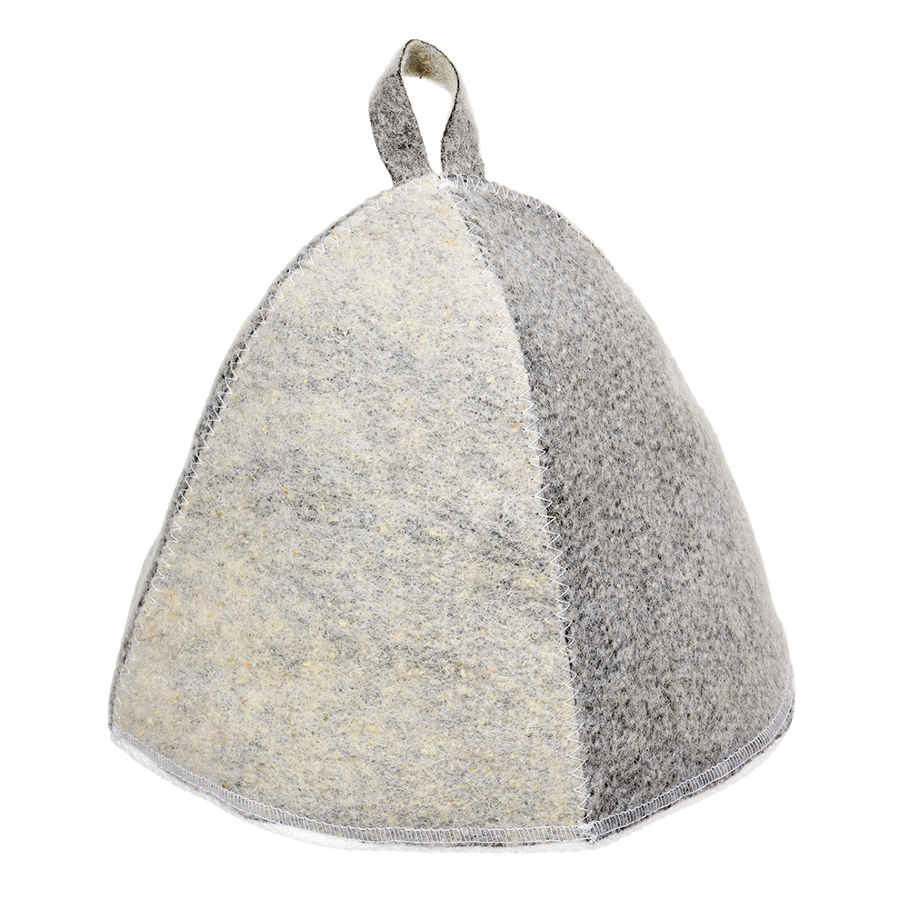 Шапка для бани и сауны Комби серая Hot Pot,  войлок, 41160