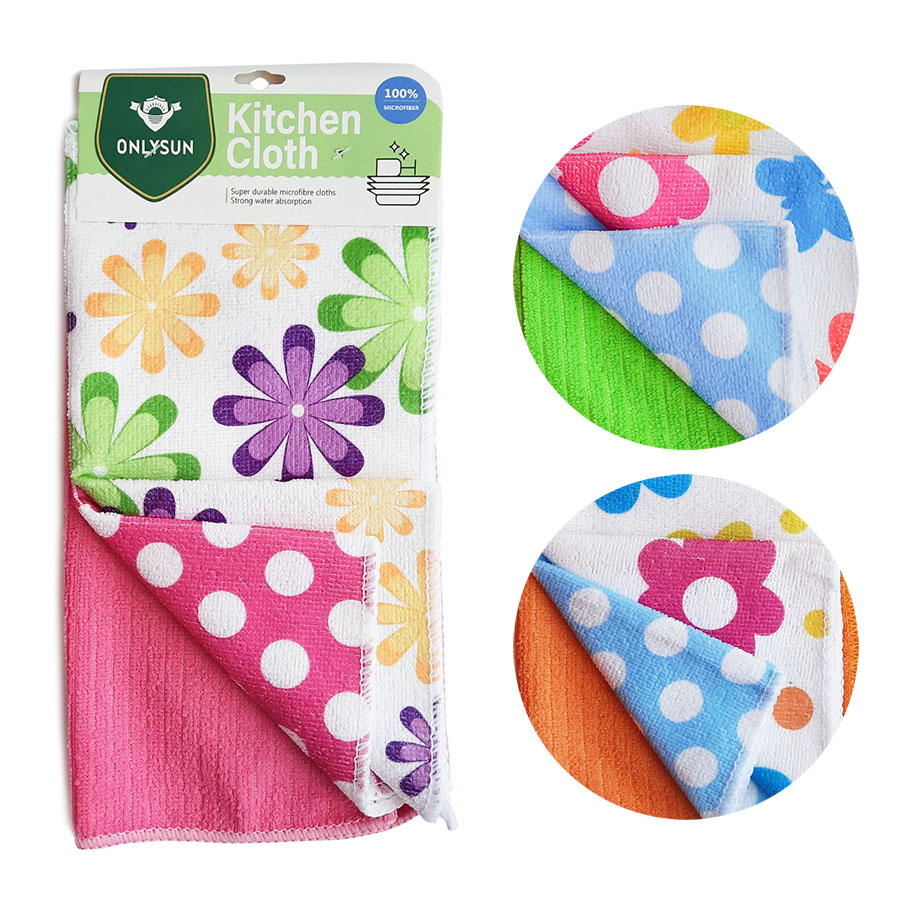 Салфетка для уборки (набор 3шт.) RM0711-39 (30х30см)(Mix)