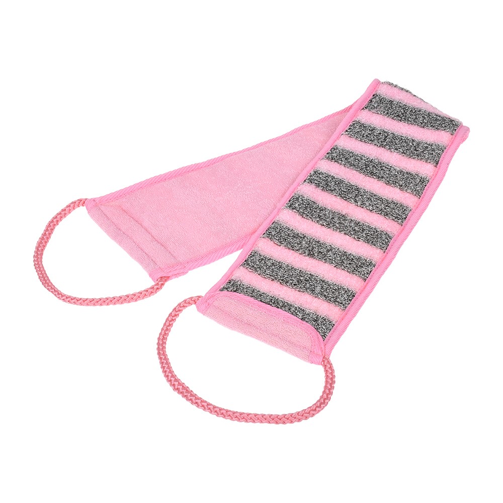 Мочалка Женская лента, 10х60см (10х74см с ручками), двусторонняя, 41464