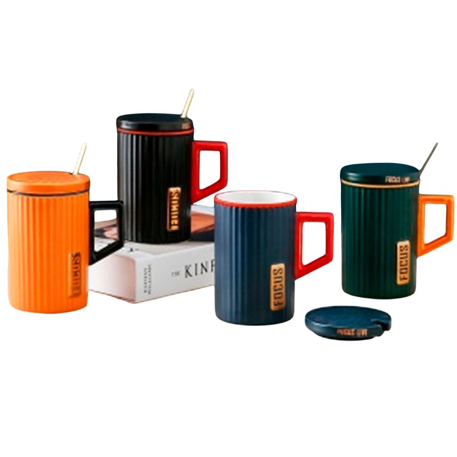 Набор чайный SET-71 (400мл 8,5х12см кружка, ложка, крышка)