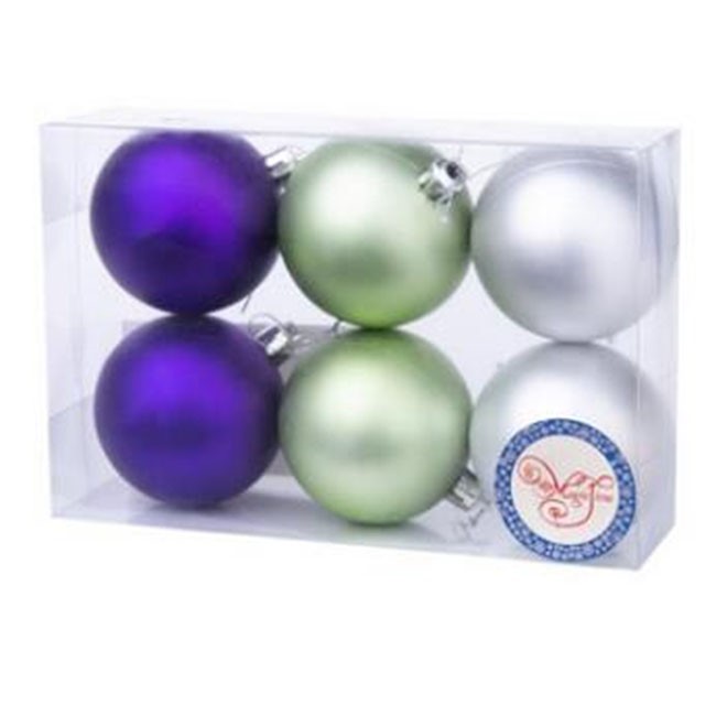 Елочное украшение «ШАР» (6см, набор 6 шт.) ST23-7878