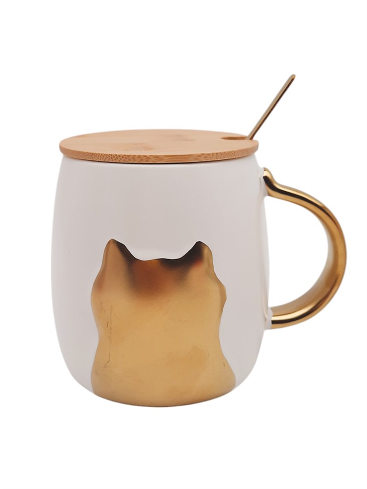 Кружка с ложкой и крышкой в наборе MUG-501 470мл 7,8х9,8см