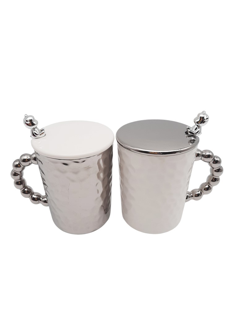 Кружка с ложкой и крышкой в наборе MUG-504 350мл 8х11см