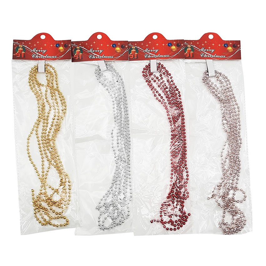 Елочное украшение «Бусы» BUS5-2,7M 5мм х 2,7м Цвет№3 Серебро