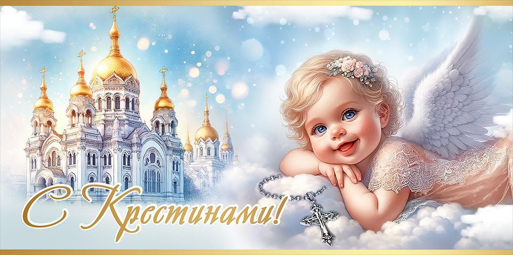 Конверт для денег 410 С Крестинами! 5.0001005