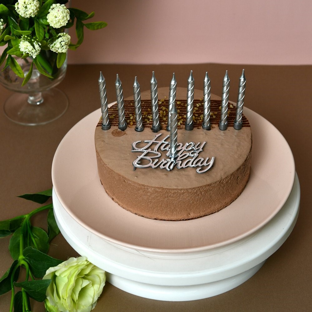 Свечи для торта Happy Birthday. Набор 10 шт + топпер. VL5-239  свеча 8см, микс