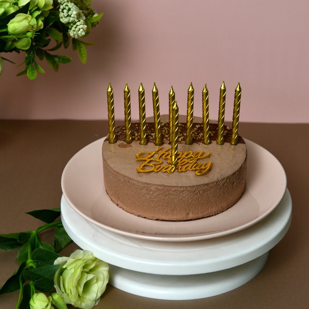 Свечи для торта Happy Birthday. Набор 10 шт + топпер. VL5-239  свеча 8см, микс