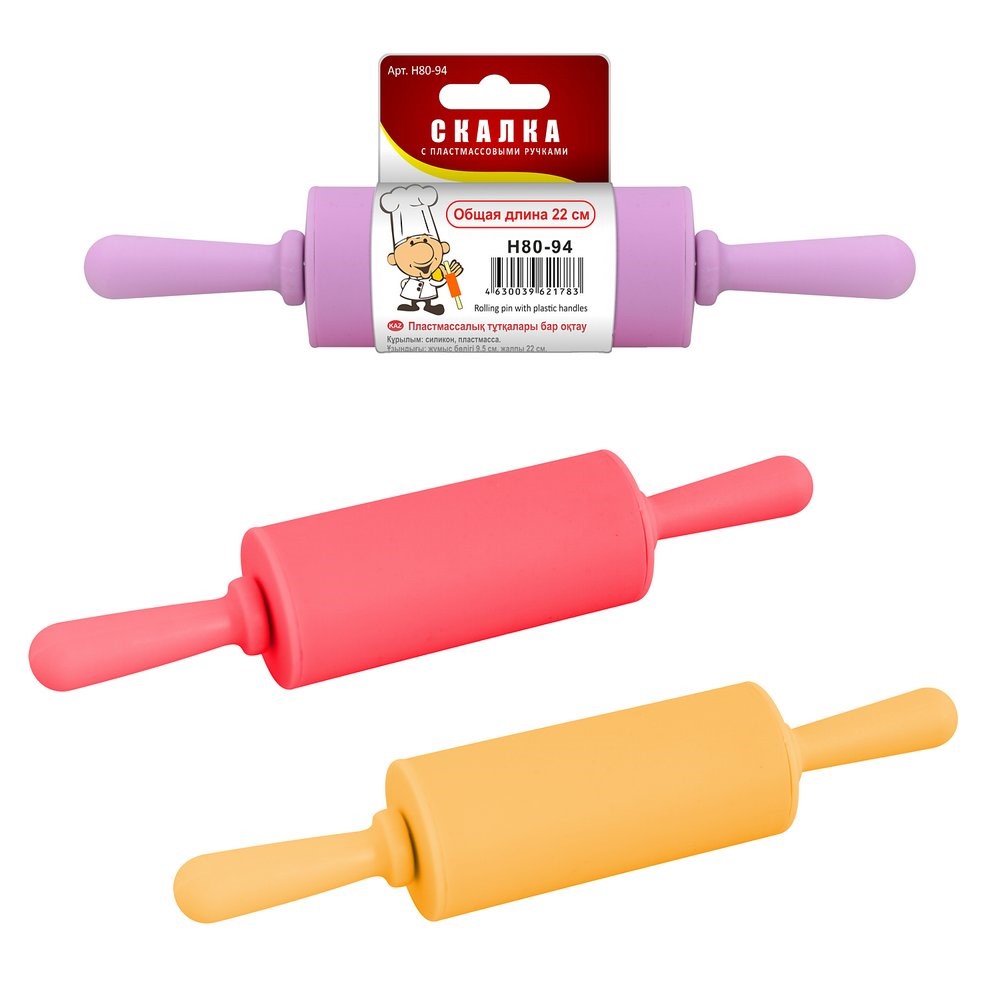 Скалка с пласт руч сил дл 22 см H80-94