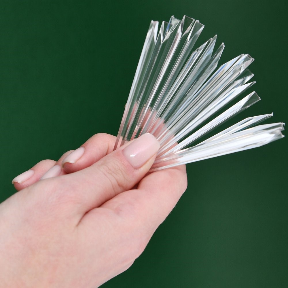 Шпажки для канапе Кристалл (Прозрачный). Набор 20шт.(дина 90 мм) МТ76-185