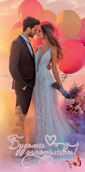 Конверт для денег 410 Будьте счастливы! 5.0000745