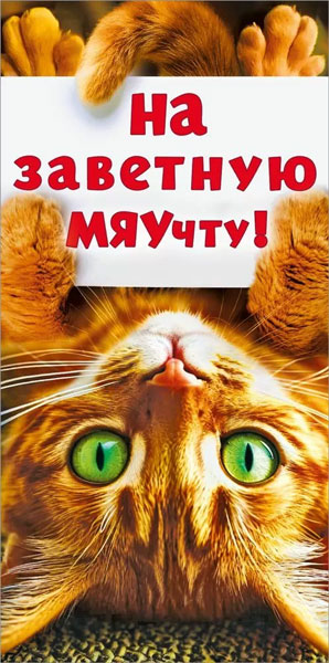 Конверт для денег 410 На заветную МЯУчту 7.0000444