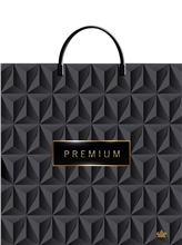 Мешок с пластиковыми ручками Премиум Блэк 35х36см, 85мкм н00255856