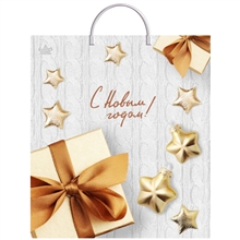 Мешок с пластиковыми ручками Вязаный узор 40х31см, 60мкм н00205929