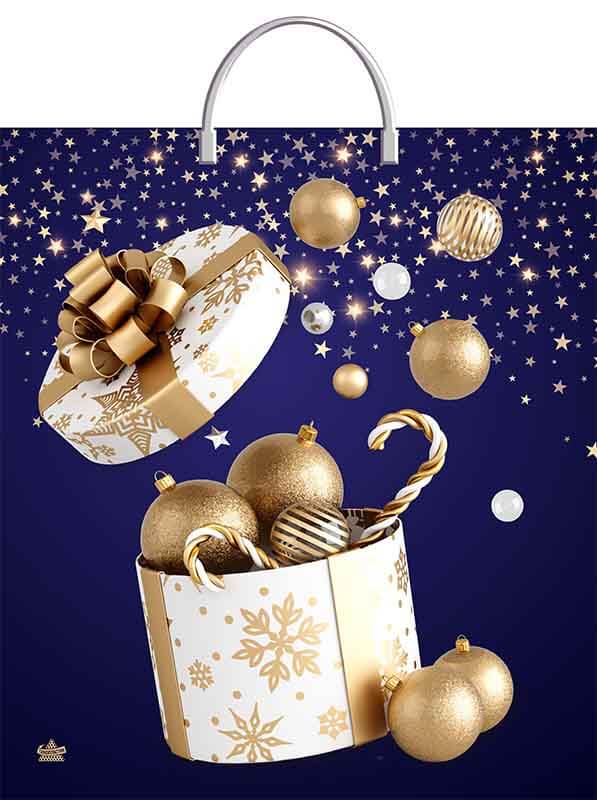 Мешок с пластиковыми ручками Эмоции праздника 44х40см, 100мкм н00267649