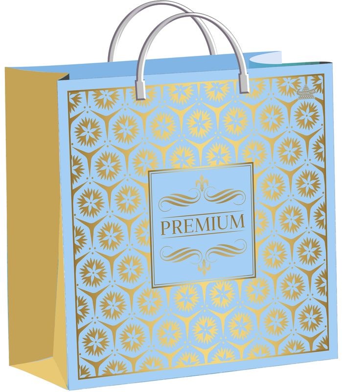 Мешок с пластиковыми ручками Премиальный презент 30х30см, 140мкм н00242776