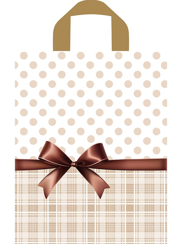 Мешок с ручками Шоколадный бант 35х28см, 55мкм н00292232