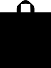 Мешок с ручками Черный квадрат 44х40см, 50мкм  н00280507