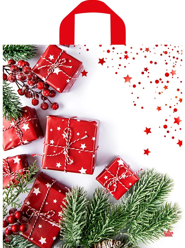 Мешок с ручками Время подарков 42х38см, 37мкм н00287910