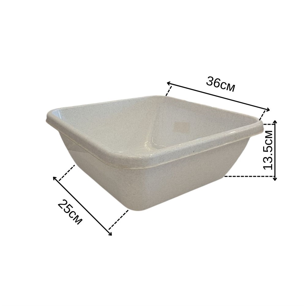 Таз квадратный  M2578  12л ( 36х36х13.5см ) Mix без скидки