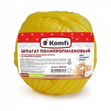 Шпагат полипропиленовый, 50м, 1000 Текс, желтый, Komfi-60 HRP050Y