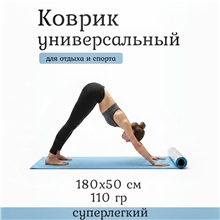 Коврик туристический MAT2601  180*50*0,5см 15шт-кор (ШК голубого) ( без скидки   )