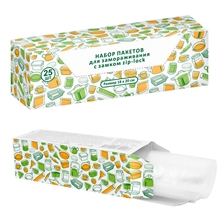 Н-р пакетов* д-замораживания продуктов 25шт. HL80-208 18*20см. замок zip-lock