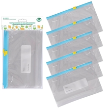 Пакеты с замком zip-lock для заморозки и хранения продуктов. Набор 5шт. VL80-478 Размер 23х15 см